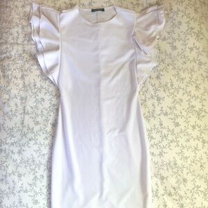 discovery body-con ruffle-sleeved midi dress​​​​​​​